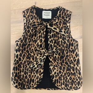 Damson Madder leopard bow vest